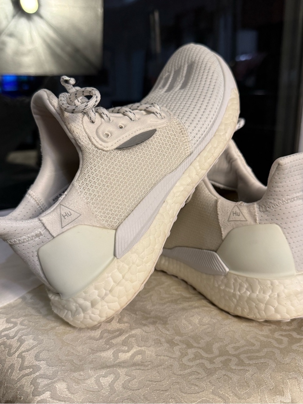 adidas x Pharrell Williams Solar HU Glide Boost White Running Shoes Women’s 5